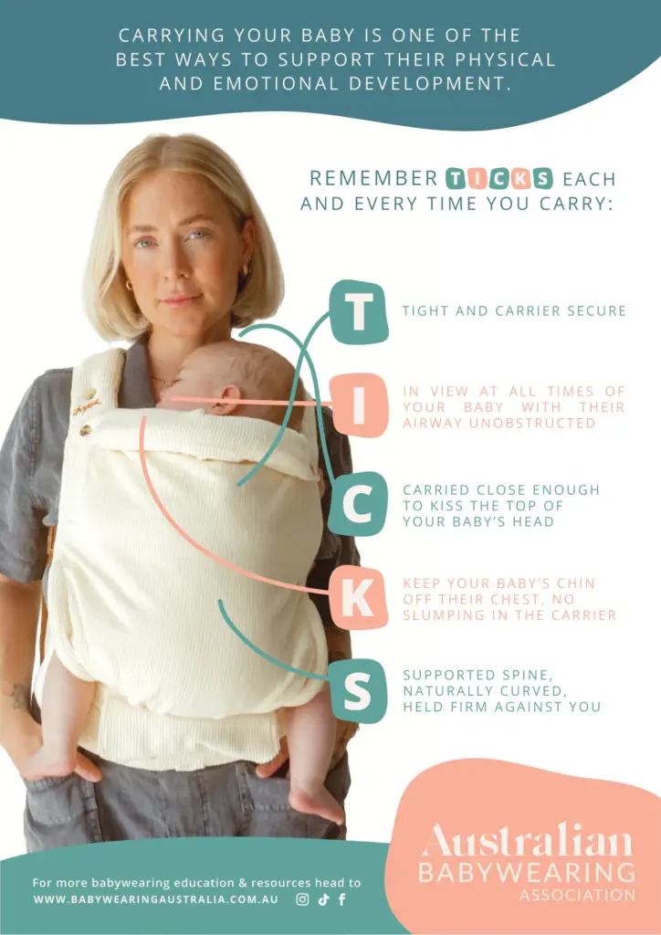 Babywearing TICKS poster